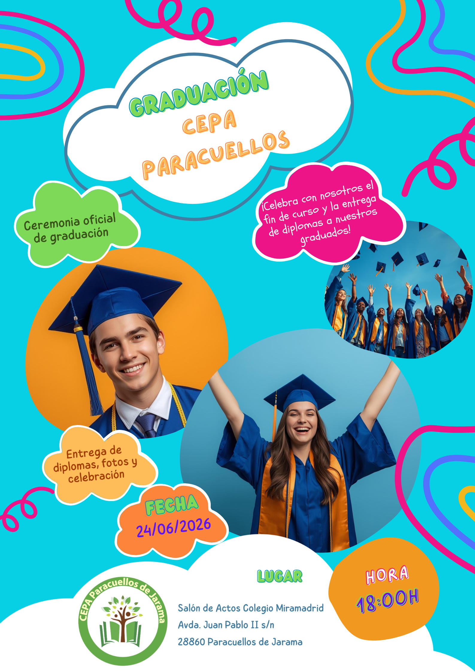 Cartel-de-Graduacion-CEPA-Paracuellos ¡BIENVENIDOS AL CEPA PARACUELLOS!