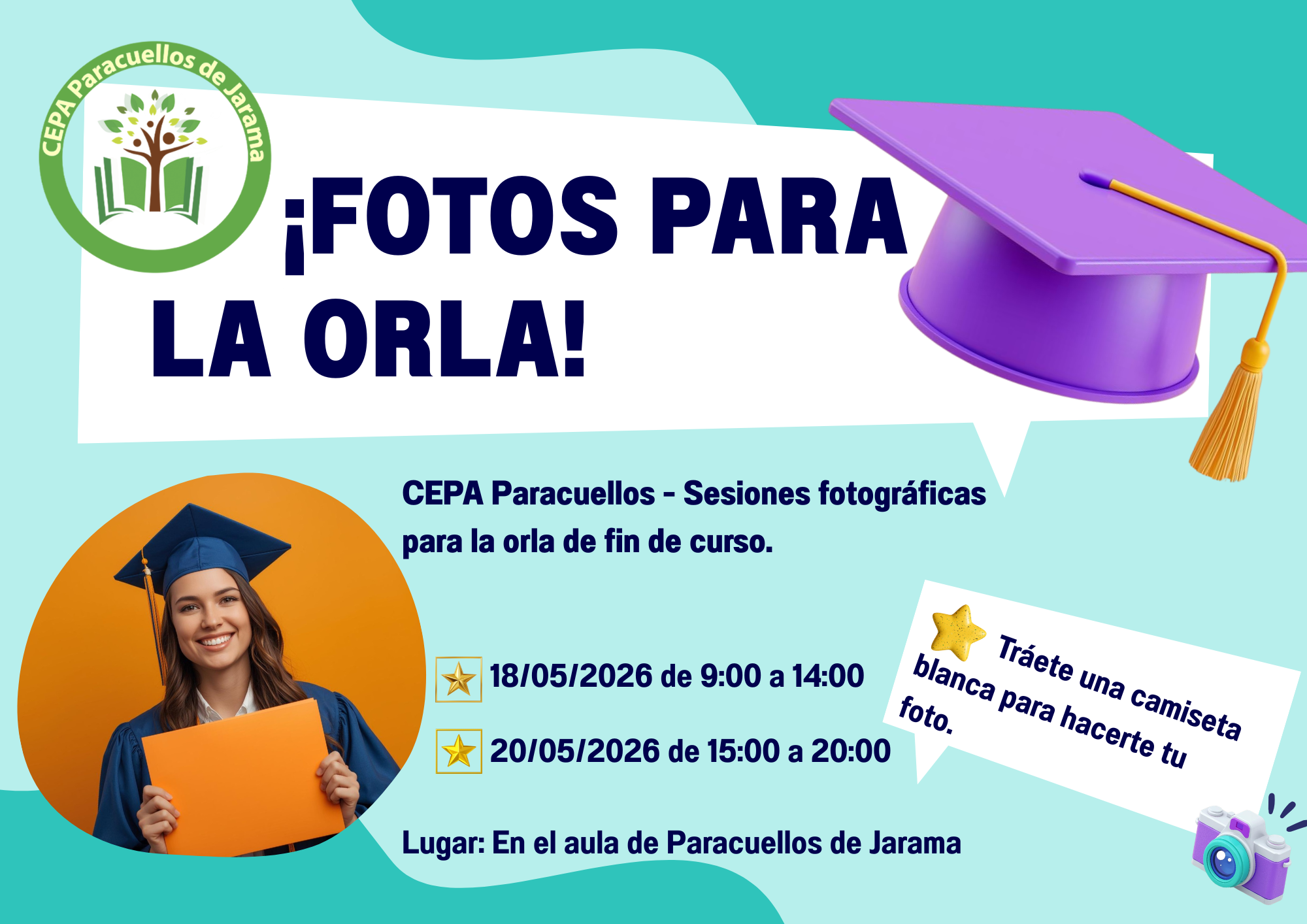 Cartel-informativo-horizontal-CEPA-Paracuellos-sesiones-fotograficas-y-orla ¡BIENVENIDOS AL CEPA PARACUELLOS!